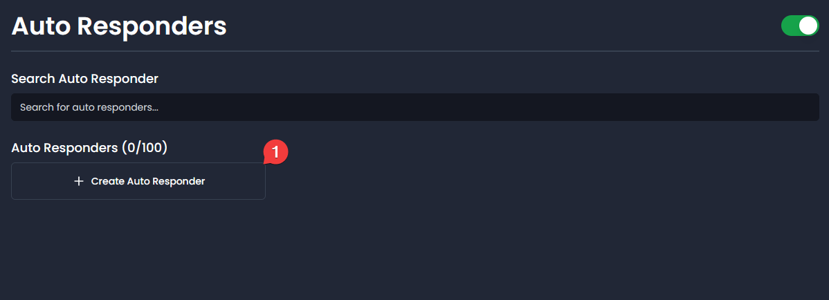 Create Auto Responder