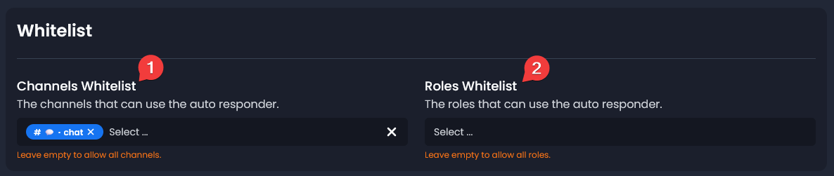 Whitelist Channels & Roles