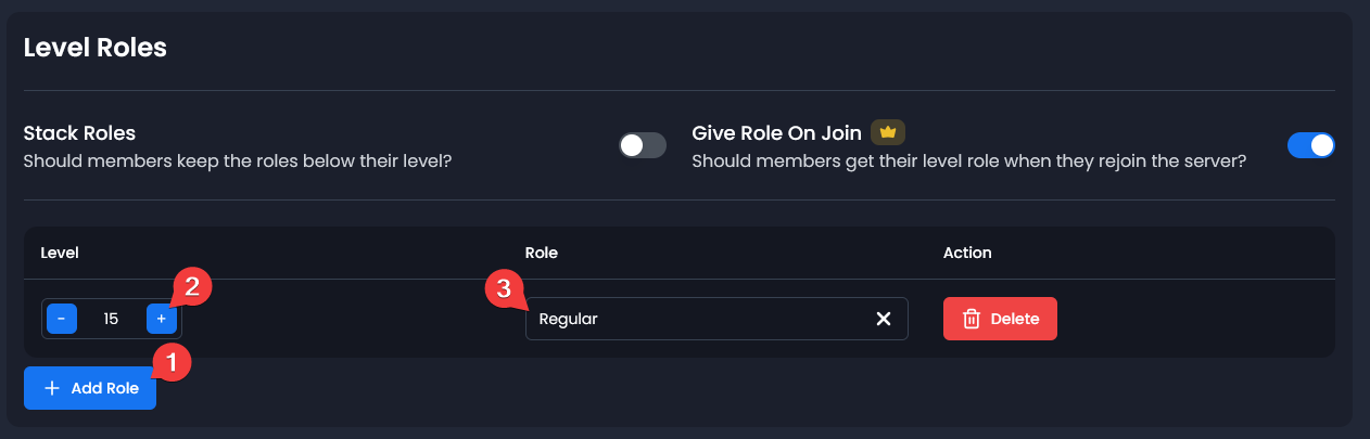 Add Level Roles