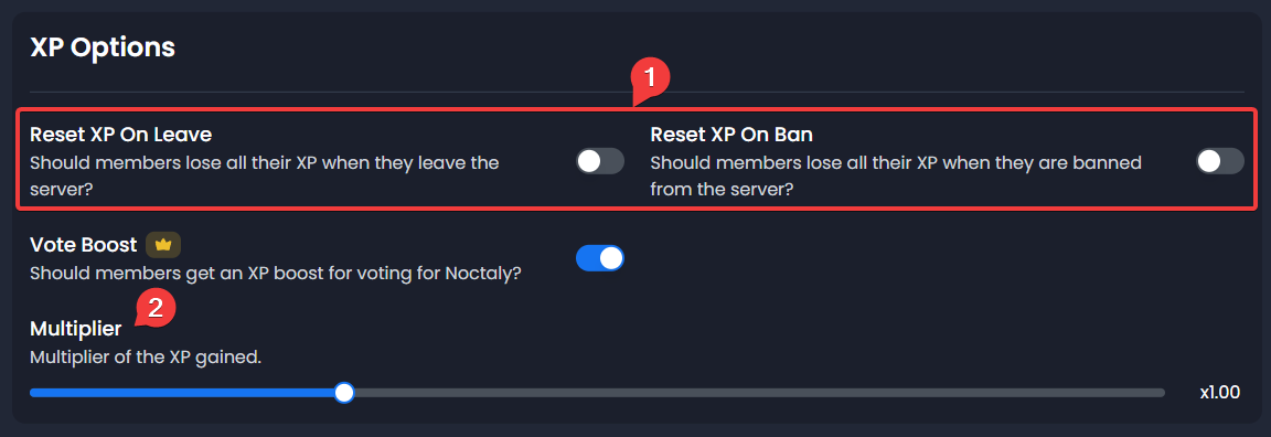 Configure xp options