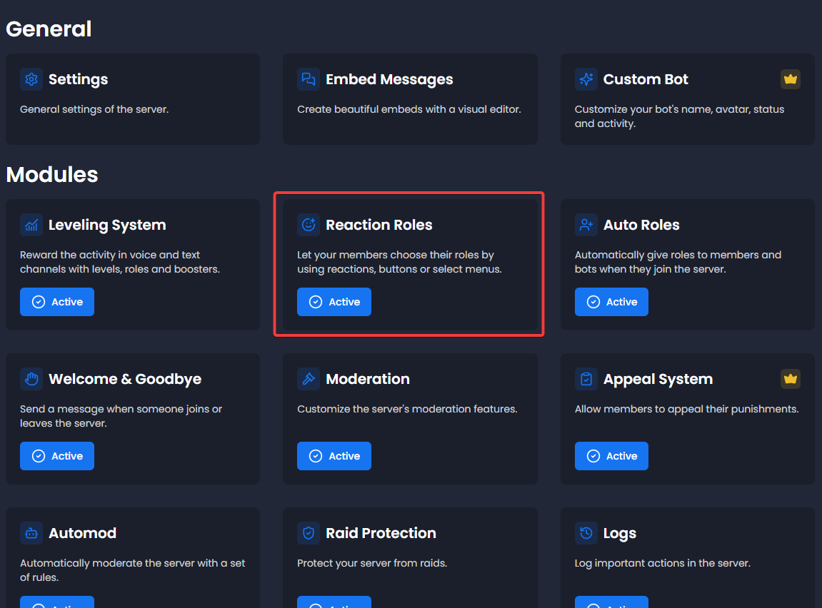 Select module