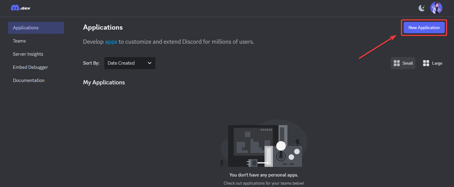 Make a new application