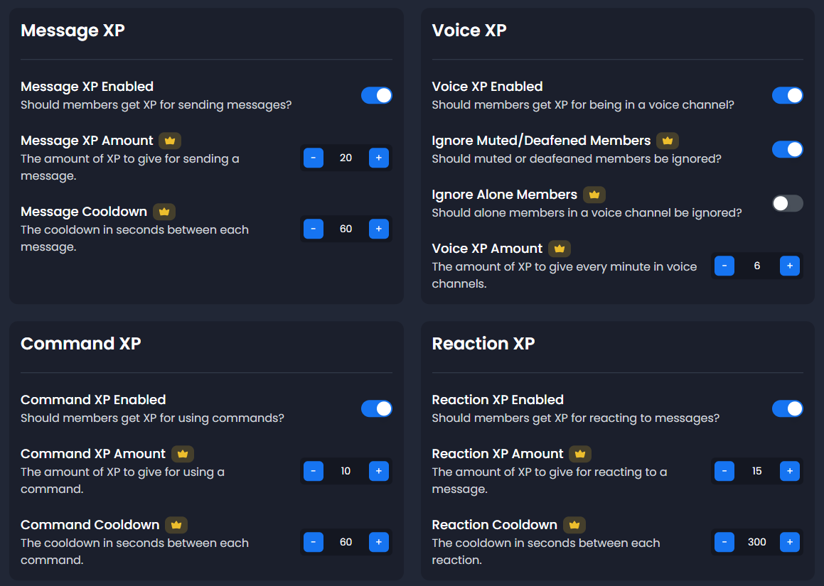 Configure xp modules